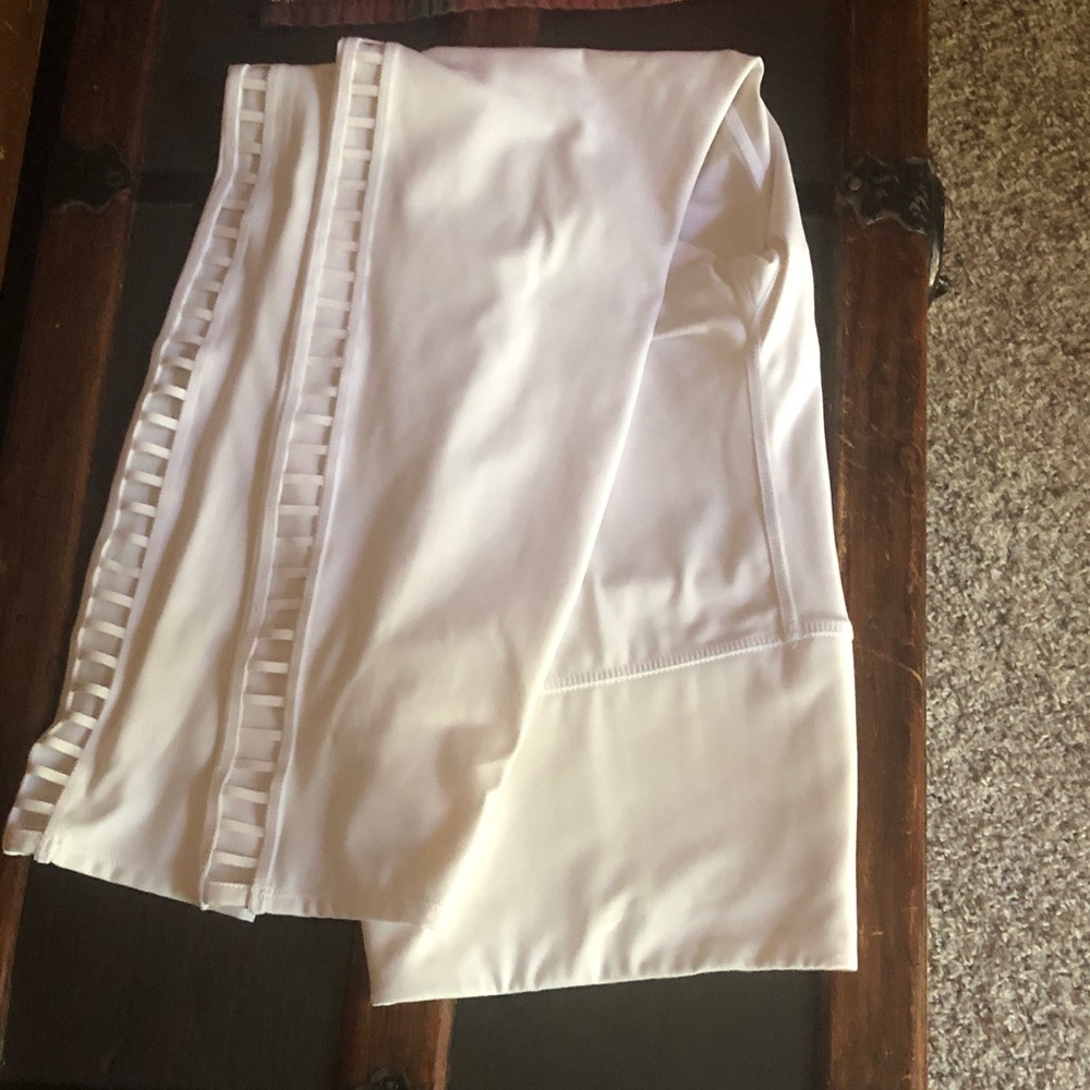 Nike White Athletic leggings with Ladder Trim Dri-fit